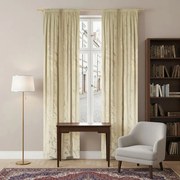 Zasłona welurowa kremowa złoty marmurek 140x250 na taśmie Marmaris