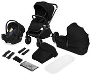 Lionelo - Wózek kombinowany 3 w 1 MIKA PLUS Czarny Onyks