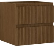 Mexen Rivel szafka łazienkowa podumywalkowa 50 cm, 2 szuflady, ryflowana , orzech - 91A20-05047-2-BFF86