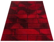 Dywan nowoczesny Beta czerwono-czarny 80 cm x 150 cm