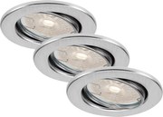 Brilo - Zestaw 3x ściemnialnych wpuszczanych opraw sufitowych do łazienki LED DIMM/5,5W/230V IP23