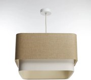 Lampa wisząca KWADRO DUO 001 51x47cm jutowa/kremowa BPS KONCEPT