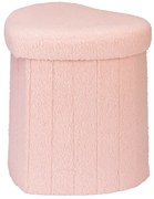 Pufa serce ALLOY, tapicerka baranek, 34 x 28 x 35 cm