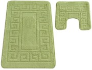 Zielony Komplet Antypoślizgowych Dywaników Łazienkowych 160X200 T2-G75