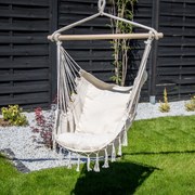 Krzesło brazylijskie z poduszkami 100 x 90 cm ecru PATIO