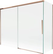 Mexen Rox parawan nawannowy 2-skrzydłowy rozsuwany 190 + 90 x 150 cm, transparent, różowe złoto - 8C9-190-090-60-00