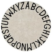 Dywan dziecięcy ROUND ABC Natural Negro 150x150 beżowy LORENA CANALS