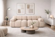 Sofa modułowa dwuosobowa, tkanina welurowa Salvador, Beżowy, Selia