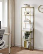 Regał - złoty, szkło, do łazienki, do salonu