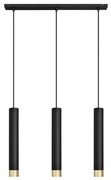 LED Żyrandol na lince TUBA 3xGU10/4,8W/230V czarny/złoty