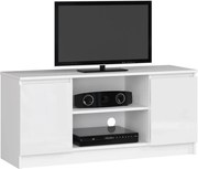 Biała szafka pod telewizor w połysku M1-C98