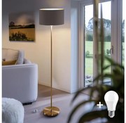 Lampa stojąca LED TUNJA 1xE27/20W/230V śr. 38 cm złota/brązowa
