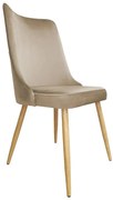 Krzesło CYPRIAN 2 VELVET beż/dąb - wyprzedaż ATOS