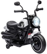 HOMCOM Elektryczny motocykl dla dzieci, reflektor LED, odpinane kółka boczne, wygodne siedzenie, Czerwony/Czarny | Aosom PL