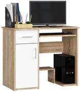 Biurko skandynawskie dąb sonoma + biały Z7-K44