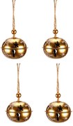 Zestaw wiszących metalowych dzwoneczków, 6 sztuki, złoty