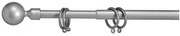 Szary metalowy karnisz VALANCE GLOBE 120-210 cm