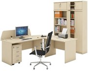 Zestaw mebli biurowych MIRELLI, typ A, szafka, brzoza