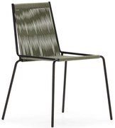 Zielone metalowe krzesła zestaw sztaplowane 2 szt. Emily – Marckeric