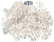 Biała lampa wisząca Reality Pendant Leavy, wys. 73 cm