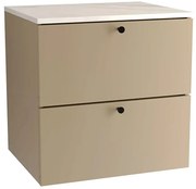 Szafka łazienkowa pod umywalkę cappuccino + marmur B7-R85