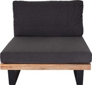 Fotel wypoczynkowy MCW-H54 (zestaw 2 szt.),  jasnobrązowe, tapicerka ciemnoszara