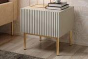 Zestaw szafek nocnych Nicole 46 cm - kaszmir / złote nóżki