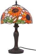 Lampa stołowa szklana z kloszem w słoneczniki - A660 L8-W06