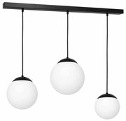 Lampa wisząca, potrójne, 3 klosze czarna/biała LIMA BLACK 3xE14