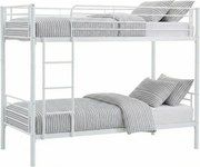 Białe metalowe łózko piętrowe 90x200 G1-W12