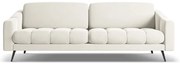 Biała aksamitna sofa 238 cm Nalu – Makamii