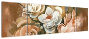 Obraz- Malowany bukiet kwiatów (170x50 cm)