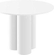 Biały okrągły stół w aksamitnym macie Raveo Hubertus