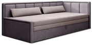 Sofa rozkładana z funkcją spania FULGEO fioletowa/różowa prawa ELTAP