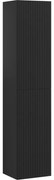 Mexen Rivel słupek łazienkowy 35 cm, 2 drzwi, ryflowany, czarny mat - 91A21-03016-2-BF71