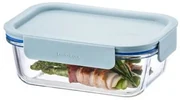 LOCKnLOCK Prostokątny szklany słoik CLEAR, 630 ml,miętowy, 630 ml