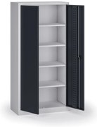 Szafa warsztatowa, 4 półki, 1950 × 950 × 500 mm, grafitowe drzwi