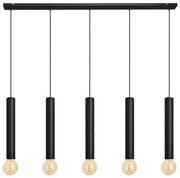 Żyrandol na lince TUBA 5xE27/15W/230V czarny