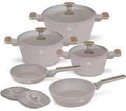 BerlingerHaus Zestaw naczyń z powłoką tytanową Taupe Nordic, 10 szt.