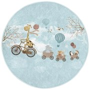 Jasnoniebieski dywan dziecięcy ø 120 cm Comfort – Mila Home