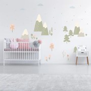 Naklejki na ścianę - Leśny świat w pastelowych odcieniach