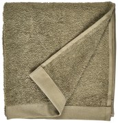Oliwkowy ręcznik z bawełny frotte Södahl, 100x50 cm