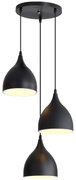 Lampa sufitowa loftowa metalowa wisząca AT17-3SZ-Czarna