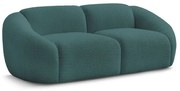 Turkusowa sofa z materiału bouclé 230 cm Tina – Bobochic Paris