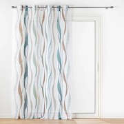 Biało-niebieska firanka z woalu 140x280 cm Lisana – douceur d'intérieur