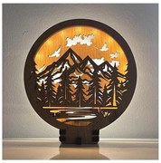 Li-Go 23583/DUB2 - ściemnialna dekoracyjna lampka stołowa LED/12W/230V 20x22 cm dąb