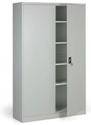 Metalowa szafa, demontowana, 4 półki, 1200 x 1950 x 400 mm, szara