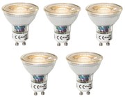 Zestaw 5 GU10 dimbare LED lamp 3W 200 lm 2700K