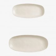 Zestaw 2 Tac Belvere Gardenia Biel - Sklum