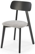 Drewniane tapicerowane krzesło czarny + popiel L0-F97
